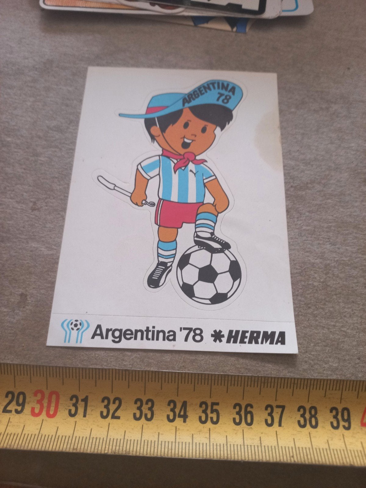 Vintage sticker Argentinië '78 WK voetbal Herma, Ophalen of Verzenden