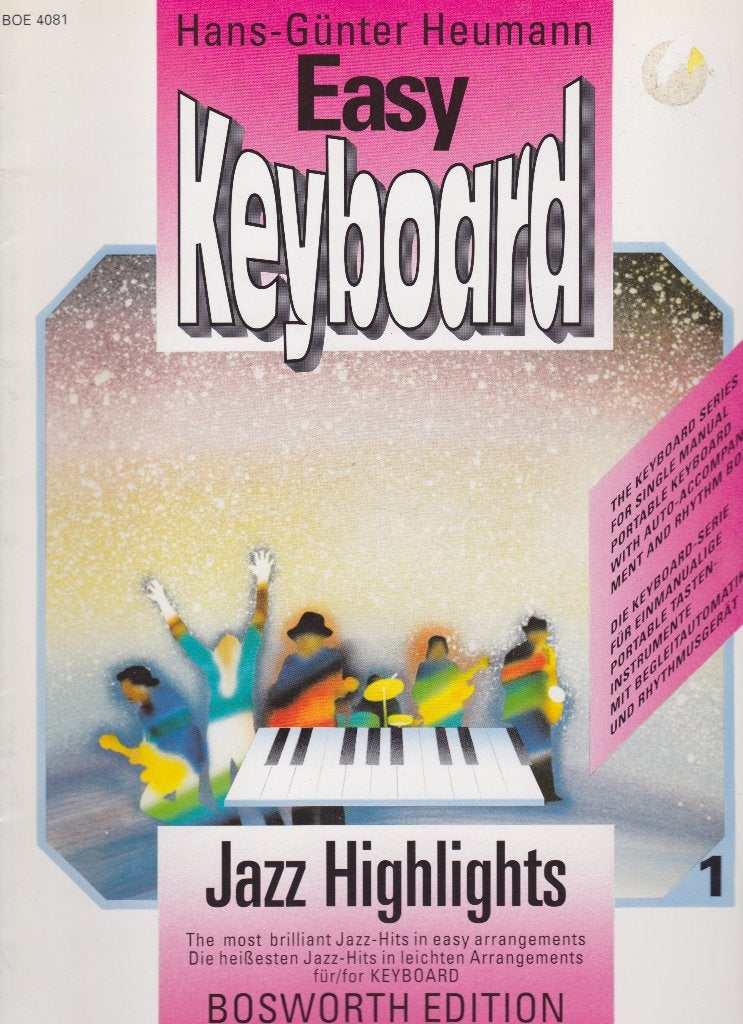 Hans-Gunter Heumann - EASY KEYBOARD - Jazz Highlights 1, Muziek en Instrumenten, Bladmuziek, Gebruikt, Ophalen of Verzenden, Artiest of Componist