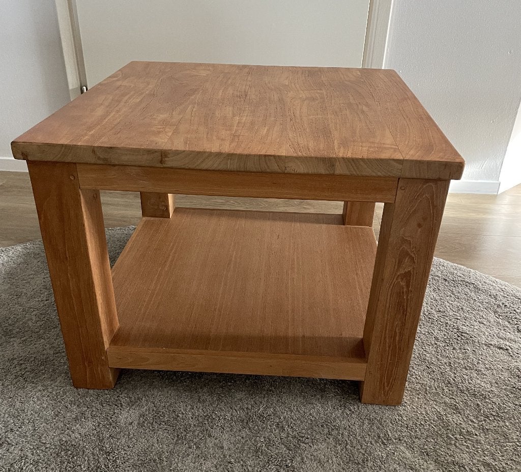 salontafeltje teak, Ophalen, 50 tot 100 cm, 50 tot 100 cm, Zo goed als nieuw