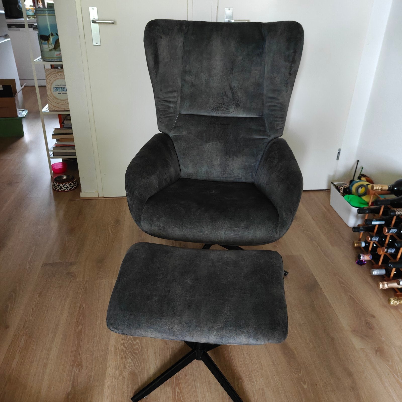 inhouse model camora fauteuil en hocker, Huis en Inrichting, Fauteuils, Ophalen, Modern, Comfortabel, 75 tot 100 cm, Zo goed als nieuw