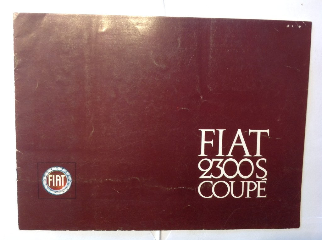 Fiat 2300 S Coupe folder EN 8 blz 1965, Ophalen of Verzenden, Zo goed als nieuw, Overige merken