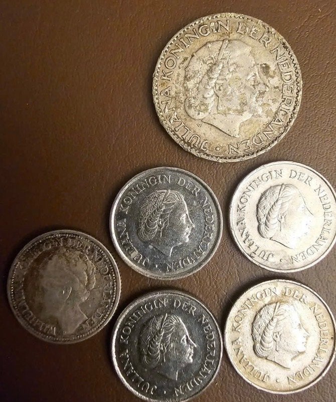 Nederlandse zilveren munten Juliana &Wilhelmina, Koningin Juliana, Setje, Zilver, Overige waardes