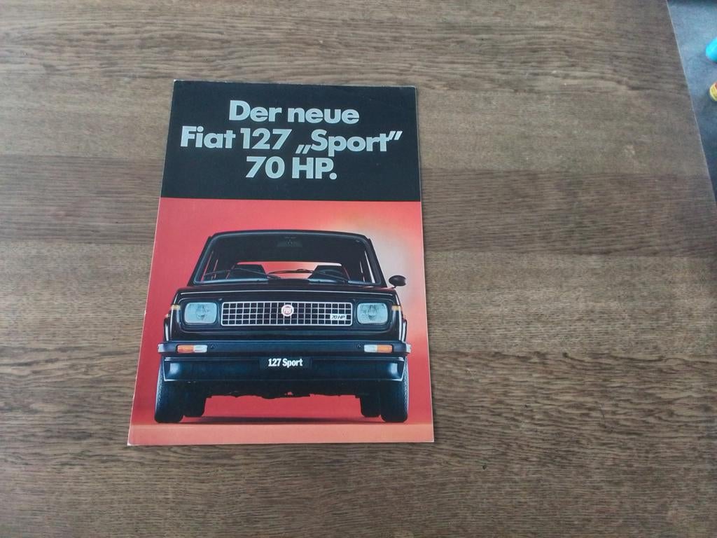 Folder Fiat 127 Sport 70hp, Ophalen of Verzenden, Zo goed als nieuw, Overige merken