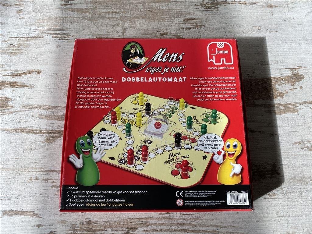 Mens erger je niet dobbelautomaat vierkante versie [s226], Verzenden, Zo goed als nieuw