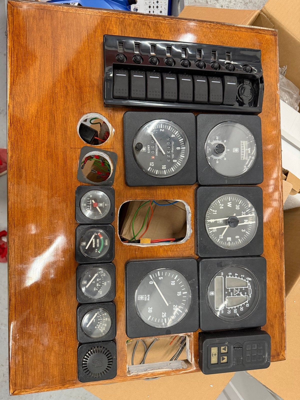 Boot Dashboard Paneel met Meters en Schakelaars, Watersport en Boten, Ophalen, Gebruikt, Motor en Techniek