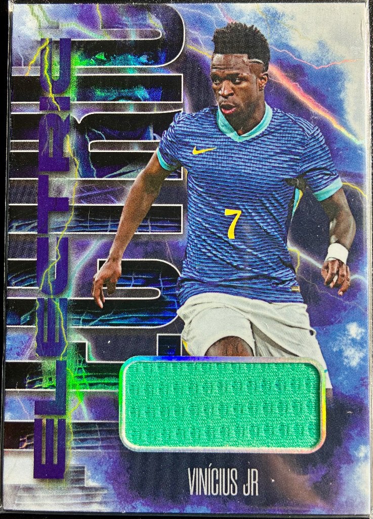 Vini Jr. (Brazilië / Real Madrid) Match worn patch Futera, Ophalen of Verzenden, Zo goed als nieuw, Buitenlandse clubs, Spelerskaart