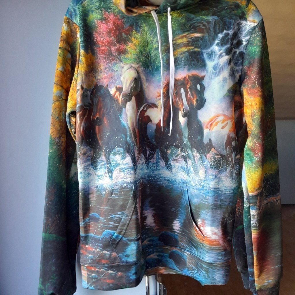 hoodie paard vest groen nieuw crazy rider met capuchon, Maat 42/44 (L), Nieuw, Ophalen of Verzenden, Crazy rider