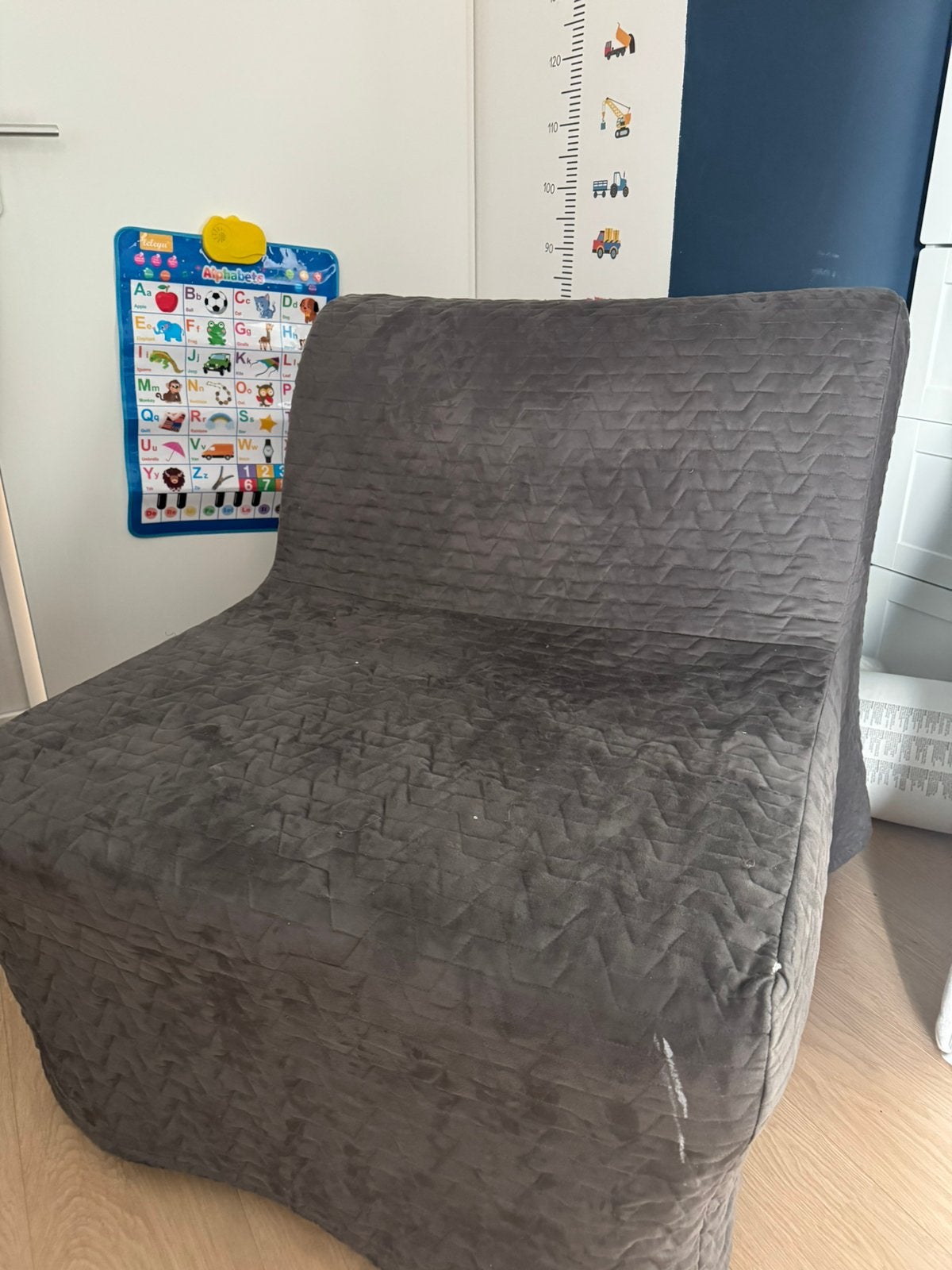 Ikea LYCKSELE LÖVÅS slaapfauteuil 80x190 cm, Ophalen, Gebruikt, Eenpersoons, 190 cm of minder