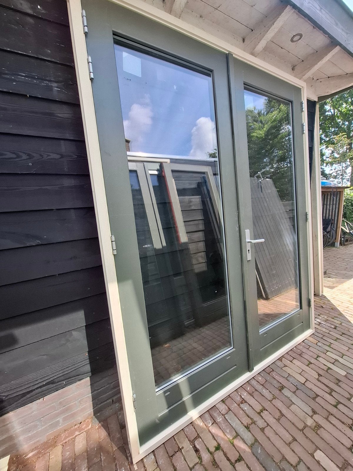 Openslaande tuindeuren dubbel glas deuren terrasdeuren pui, Doe-het-zelf en Verbouw, Deuren en Horren, Ophalen of Verzenden, 120 cm of meer