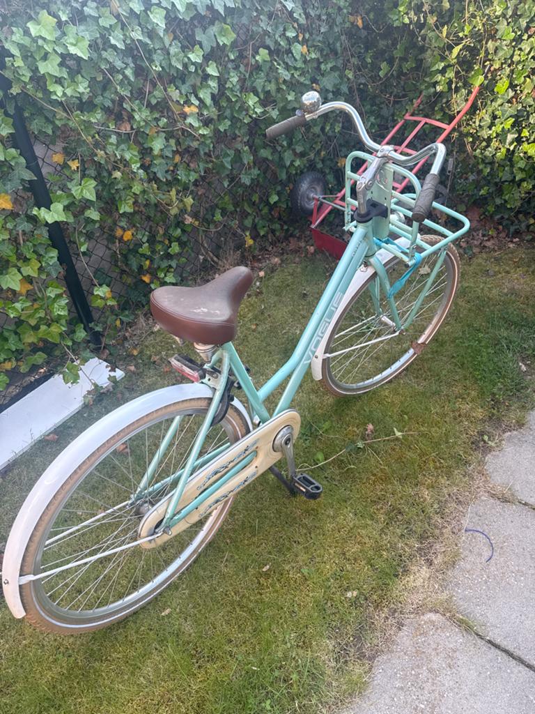 Vogue Damesfiets met voordrager - Lichtblauw, Overige merken, Velgrem, Versnellingen, Ophalen of Verzenden