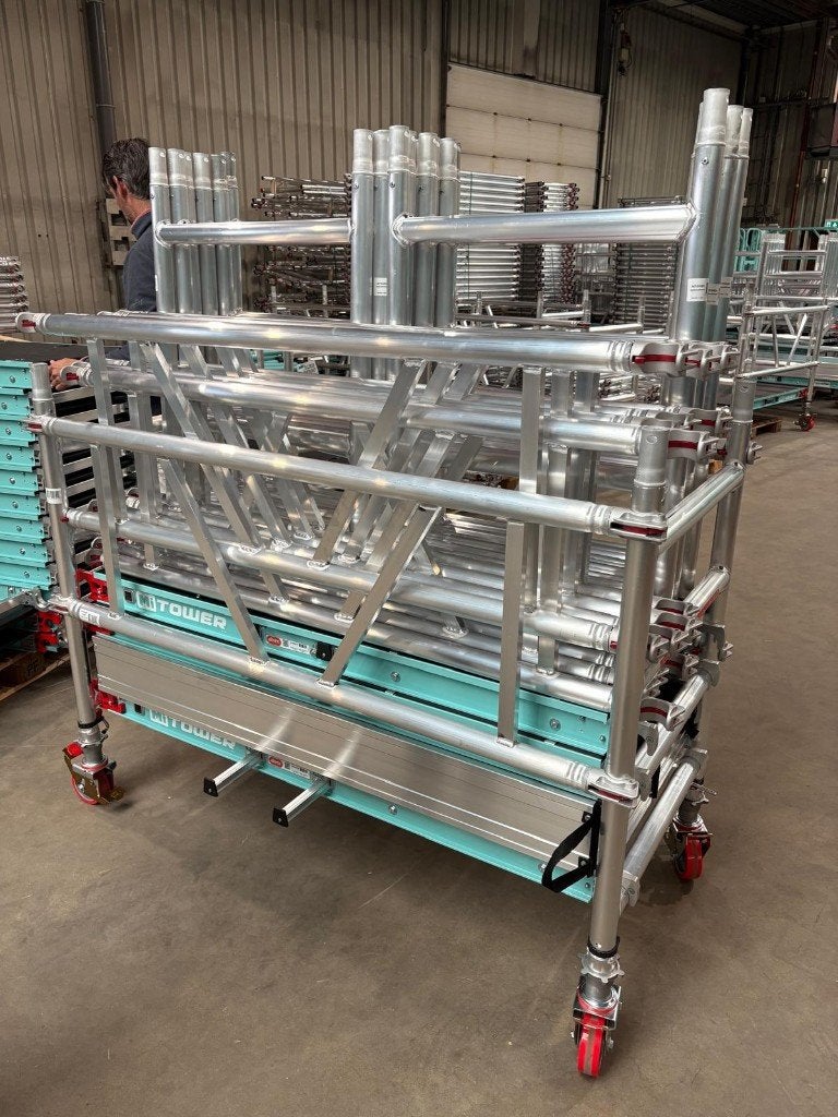 Nieuwe MiTOWER PLUS rolsteiger – 8,20 m – complete set, Doe-het-zelf en Verbouw, Steigers, Ophalen of Verzenden, Nieuw, Rolsteiger of Kamersteiger