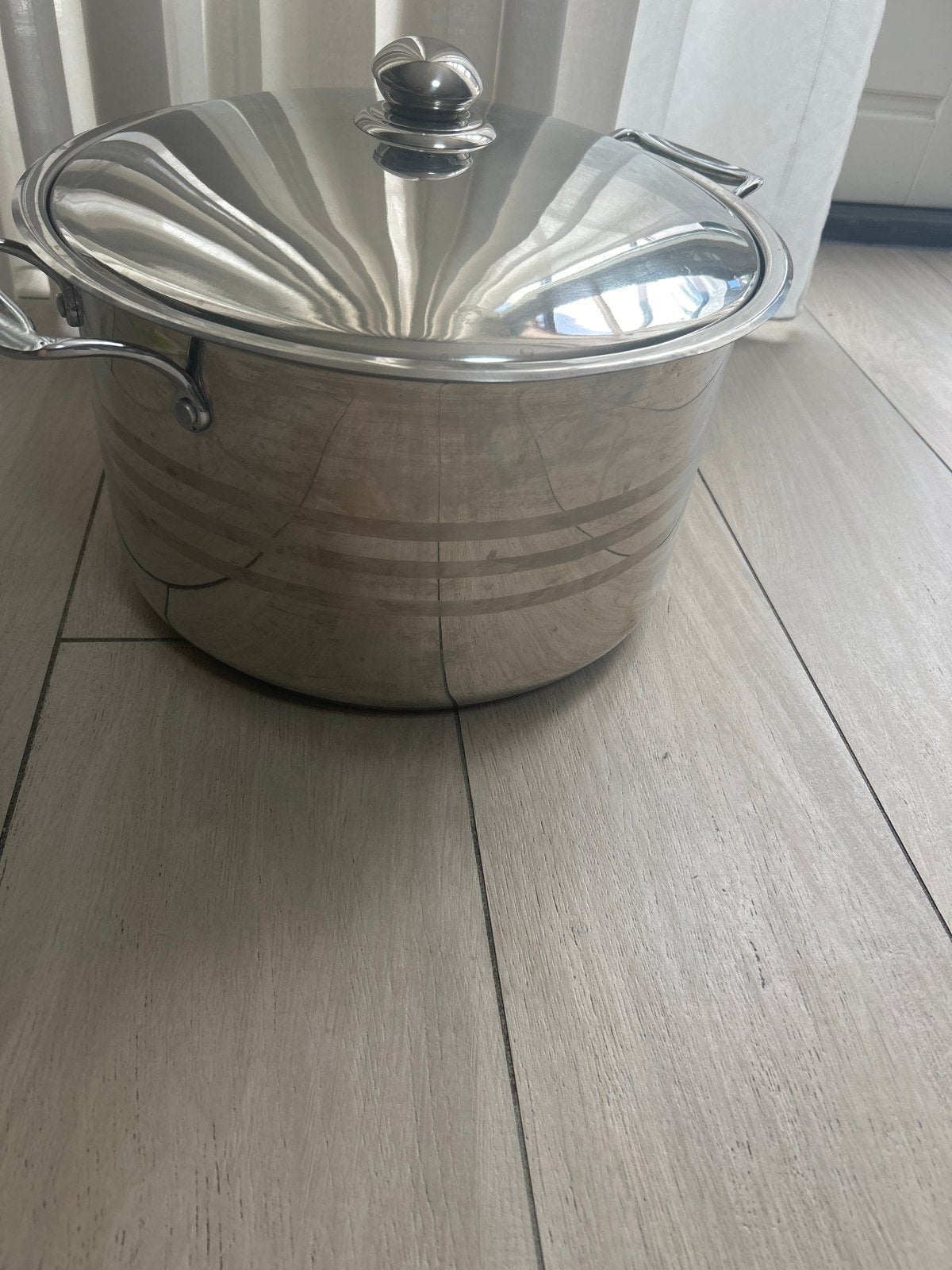 Grote RVS Kookpan met Deksel, Gebruikt, Met deksel, Ophalen of Verzenden, Rvs