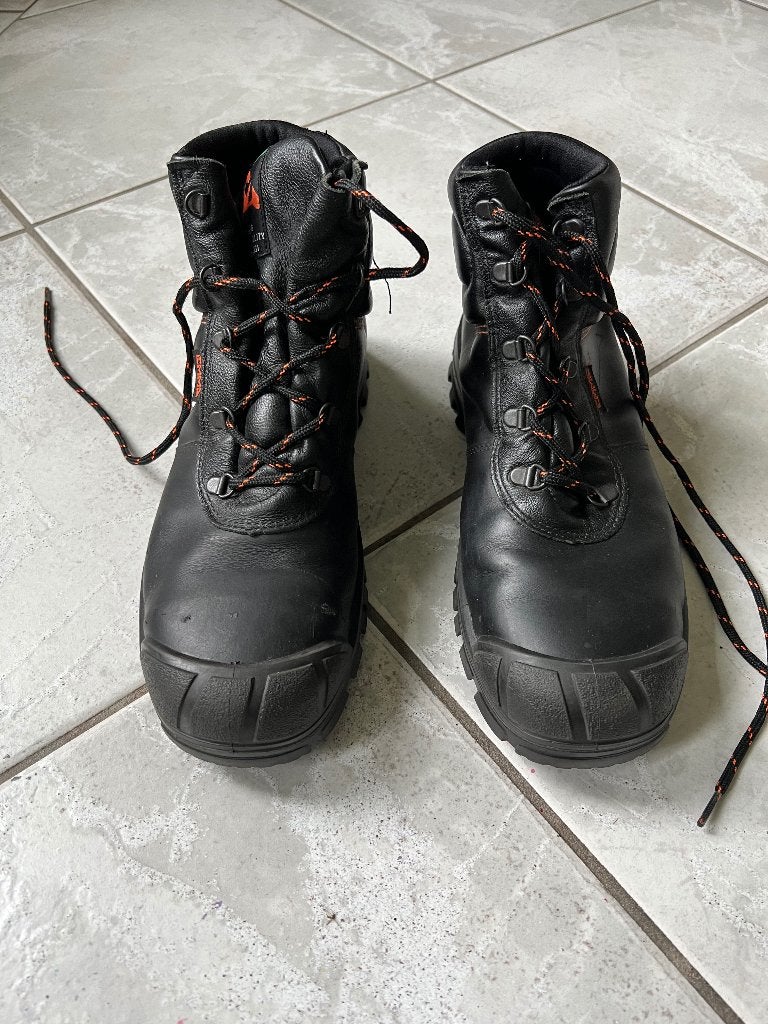 Licht gedragen/ Z.G.A.N. paar Emma werkschoenen Lukas maat45, Verzenden, Zwart, Emma, Werkschoenen