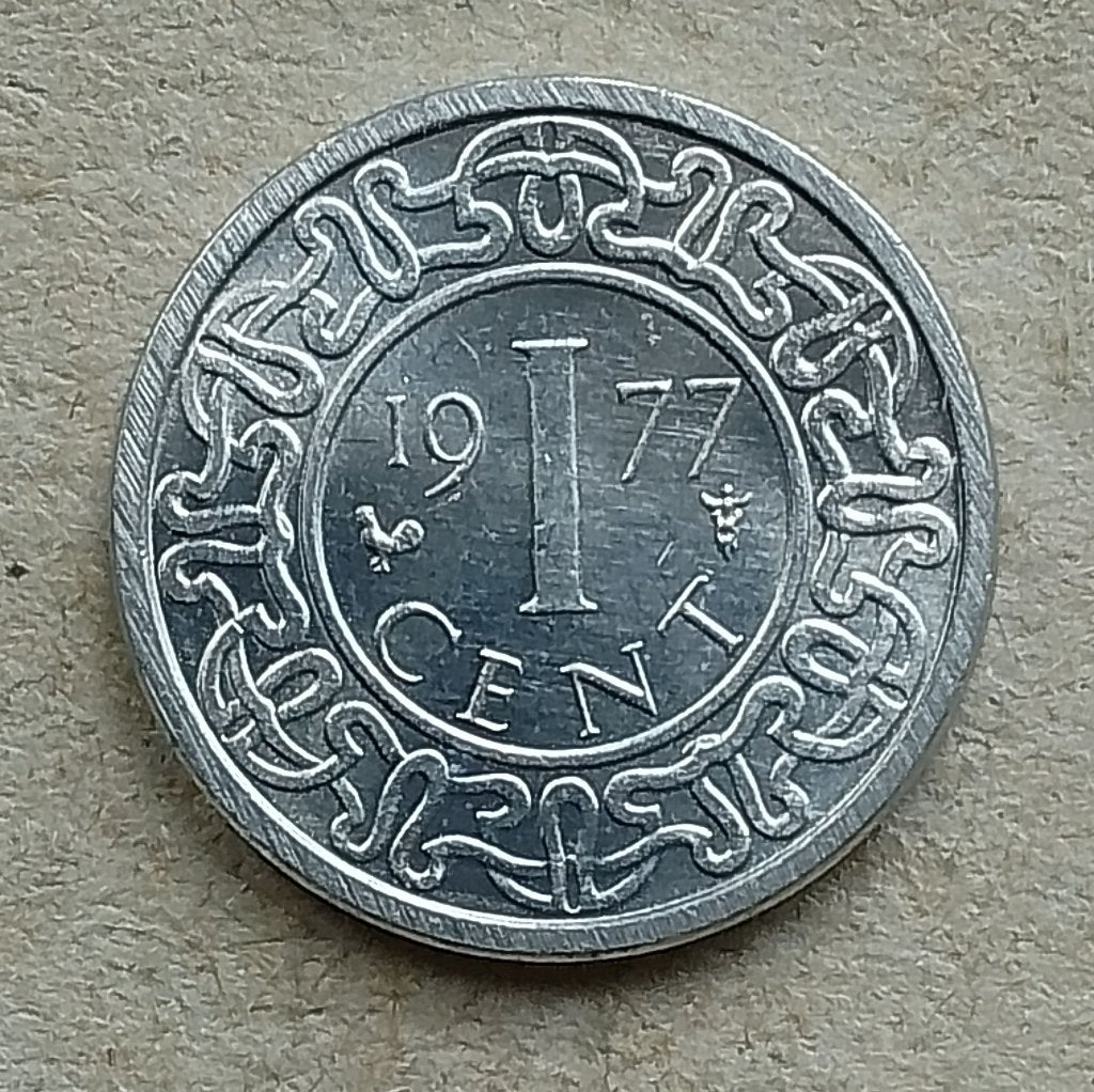 Suriname, 1 cent 1977, Ophalen of Verzenden, Zuid-Amerika, Losse munt