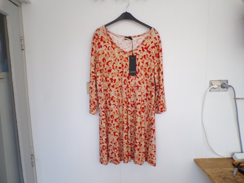 A-lijn tuniek Yesta beige/rood/oranje 0 - 46 nieuw! (2x), Kleding | Dames, Meerkleurig, Blouse of Tuniek, Yesta, Ophalen of Verzenden