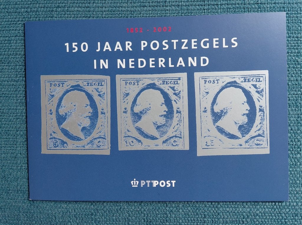 150 jaar postzegels in Nederland (Mapje AMPHILEX 2002), Ophalen of Verzenden, Postfris