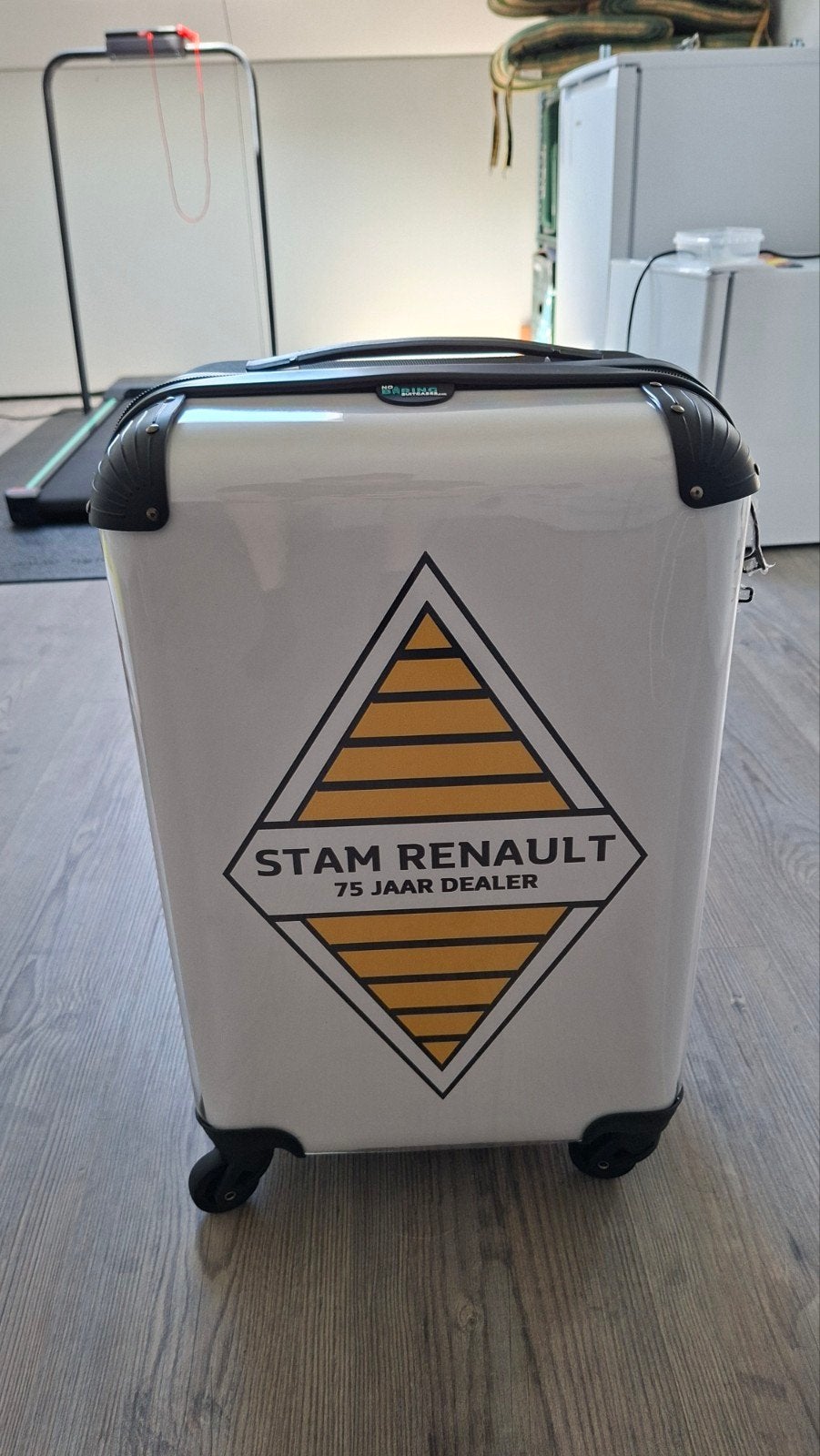 Stam Renault Koffer - Wit met Logo, Ophalen, Wieltjes, 50 tot 60 cm, Hard kunststof