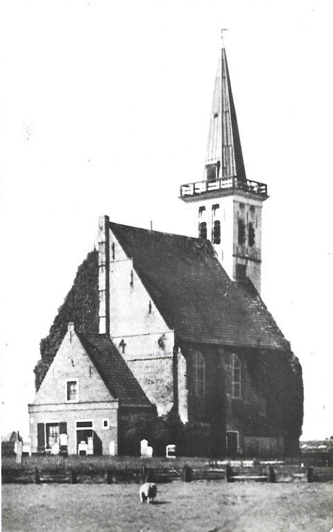 AK Texel, Den Hoorn - Ned. Herv. Kerk, Ophalen of Verzenden, 1940 tot 1960, Gelopen, Waddeneilanden