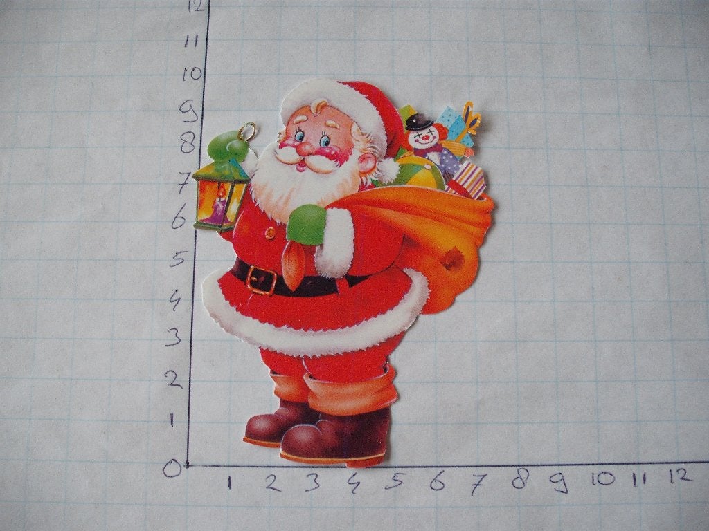 nr. 821 - uitgeknipt 3d plaatje kerst, Ophalen of Verzenden, Nieuw, Kerst, Knipvel