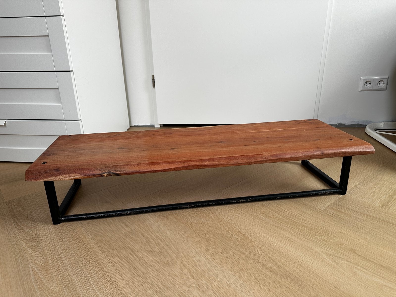 Luxe wandkapstok acasia hout of schoenenbankje, Zo goed als nieuw, Minder dan 100 cm, Hout, Ophalen