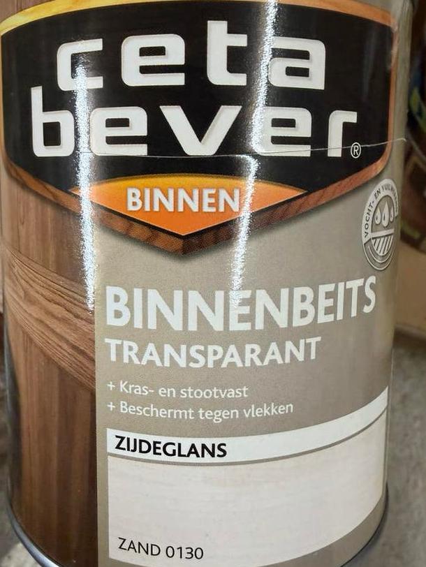 Cetabever transparante zandkleurige beits 0,75liter, Ophalen of Verzenden, Nieuw
