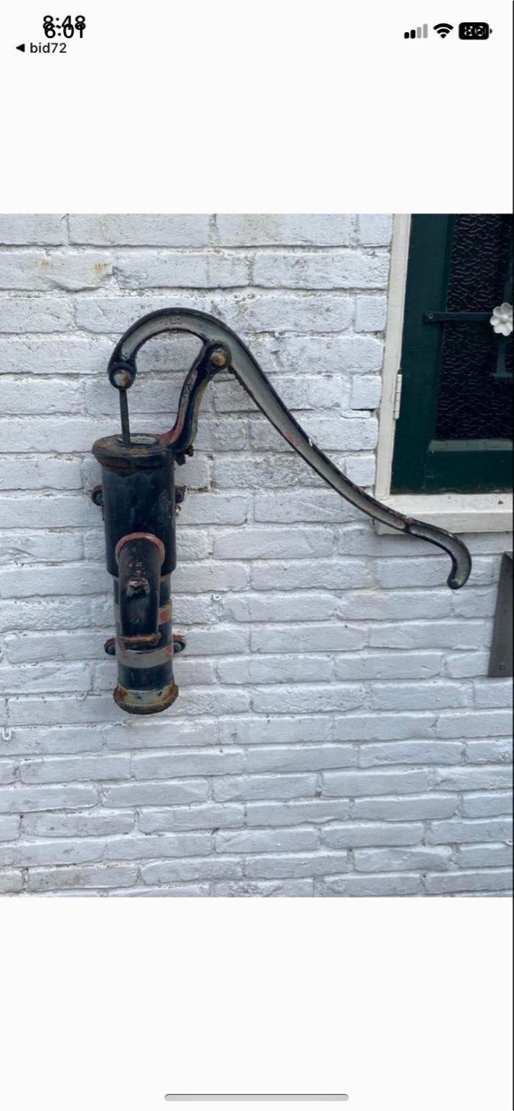 Antieke gietijzeren waterpomp - Decoratief, Ophalen of Verzenden