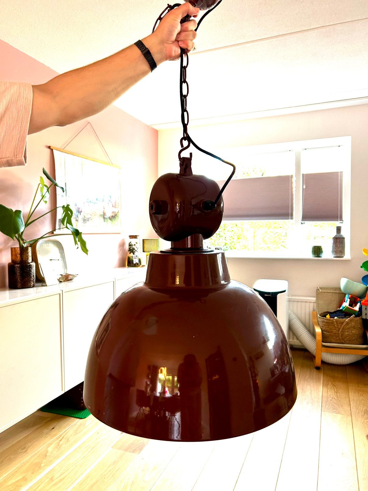 HK living industriële hanglamp, Ophalen, Zo goed als nieuw