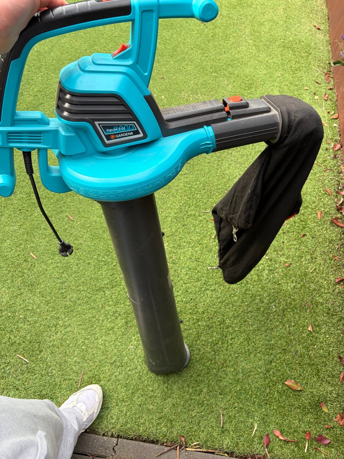 Gardena ErgoJet 3000 elektrische bladblazer en -zuiger, Tuin en Terras, Ophalen of Verzenden, Gebruikt, Elektrisch, Met opvangzak