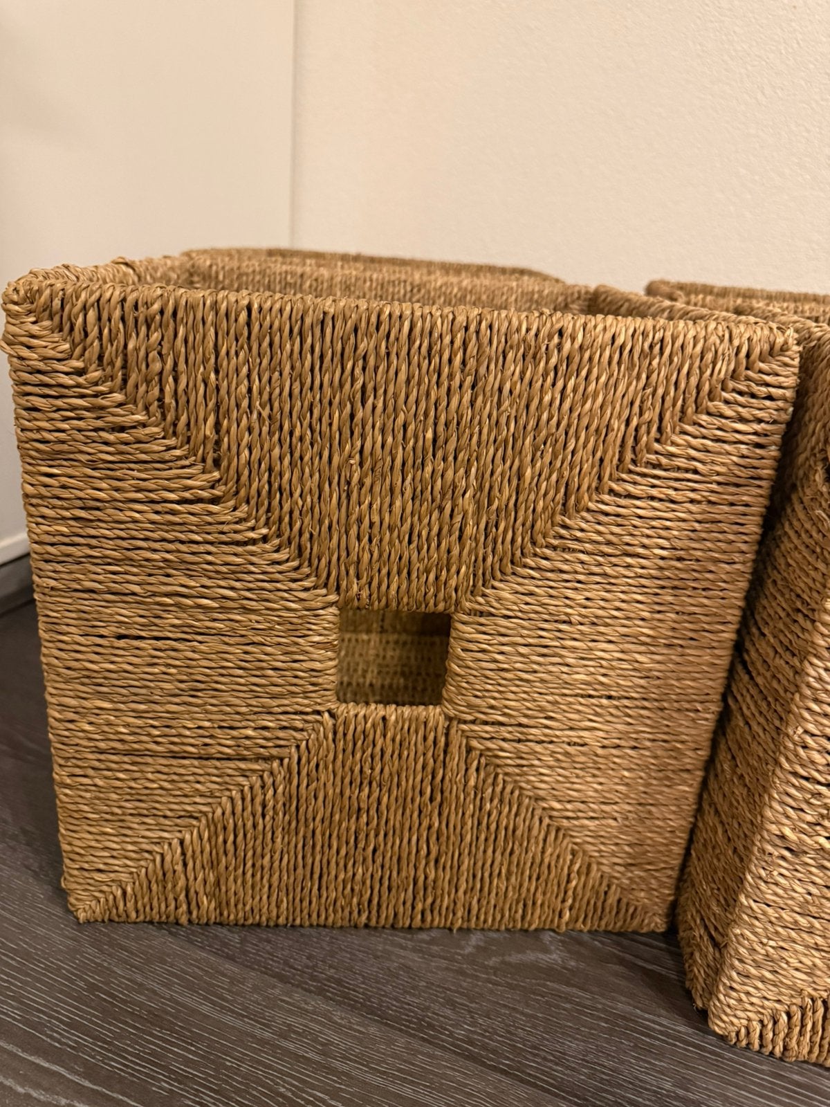 Mand van zeegras / knipsa mand zeegras ikea, Ophalen, Zo goed als nieuw, Rond, Minder dan 50 cm
