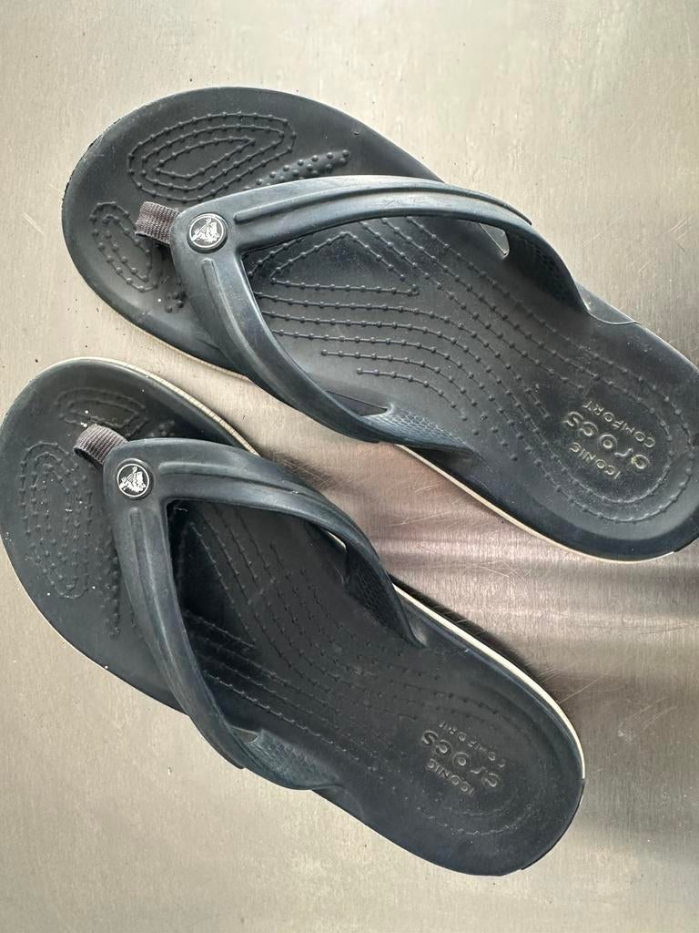 Donkerblauwe Crocs slippers (J2-33:34)!, Ophalen, Gebruikt, Jongen of Meisje, Overige typen