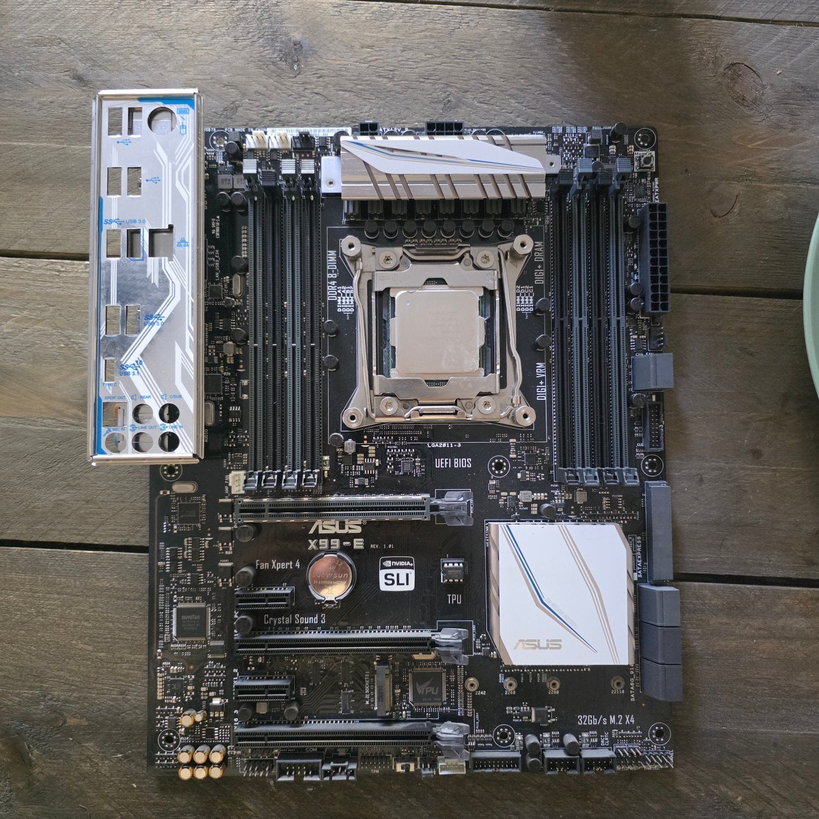 ASUS X99-E met intel i7 6800k, Ophalen, Gebruikt, DDR4, ATX