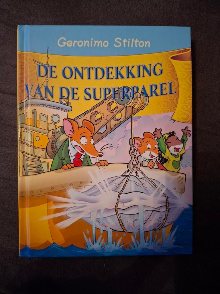 Geronimo Stilton - De ontdekking van de superparel, Fictie algemeen, Geronimo Stilton, Ophalen of Verzenden, Zo goed als nieuw