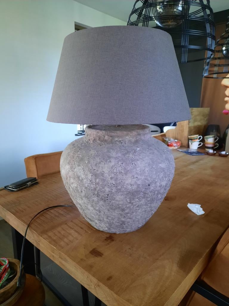 Kruiklamp met kap, Huis en Inrichting, Lampen | Tafellampen, Ophalen of Verzenden, Minder dan 50 cm