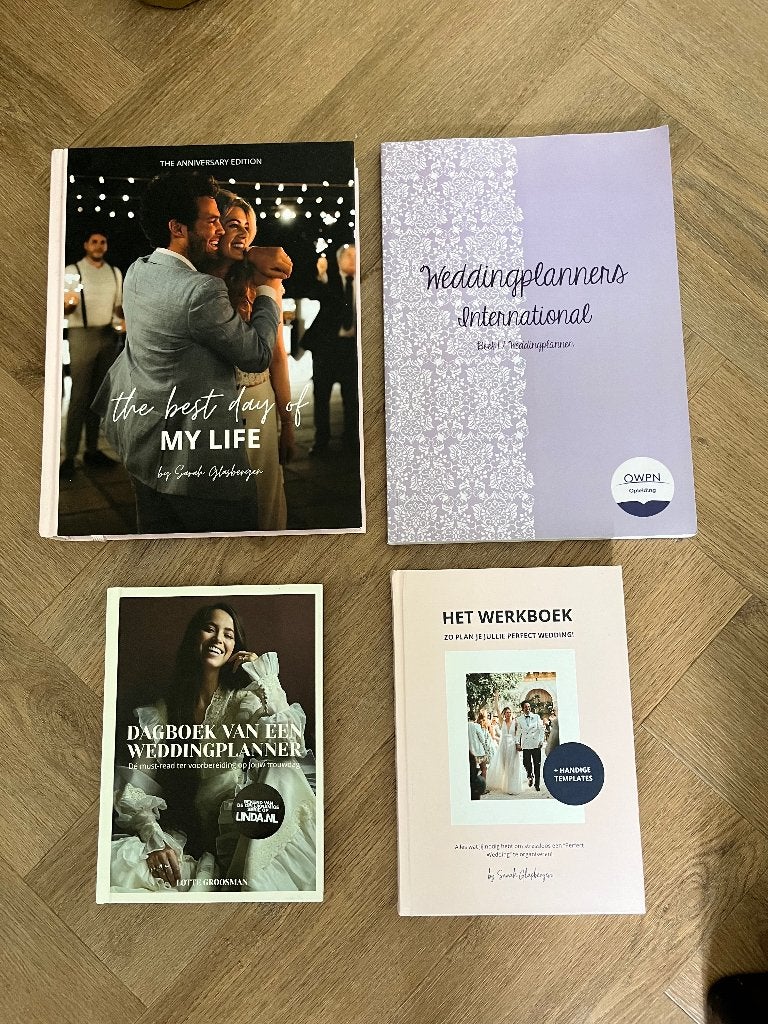 4 boeken voor bruiloft organisatie - ook los te koop, Niet van toepassing, Diverse auteurs, Ophalen of Verzenden, Zo goed als nieuw