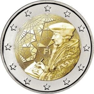 2 Euro Finland 2022 UNC - 35 jaar Erasmus Programma, Postzegels en Munten, Verzenden, Finland, 2 euro, Losse munt