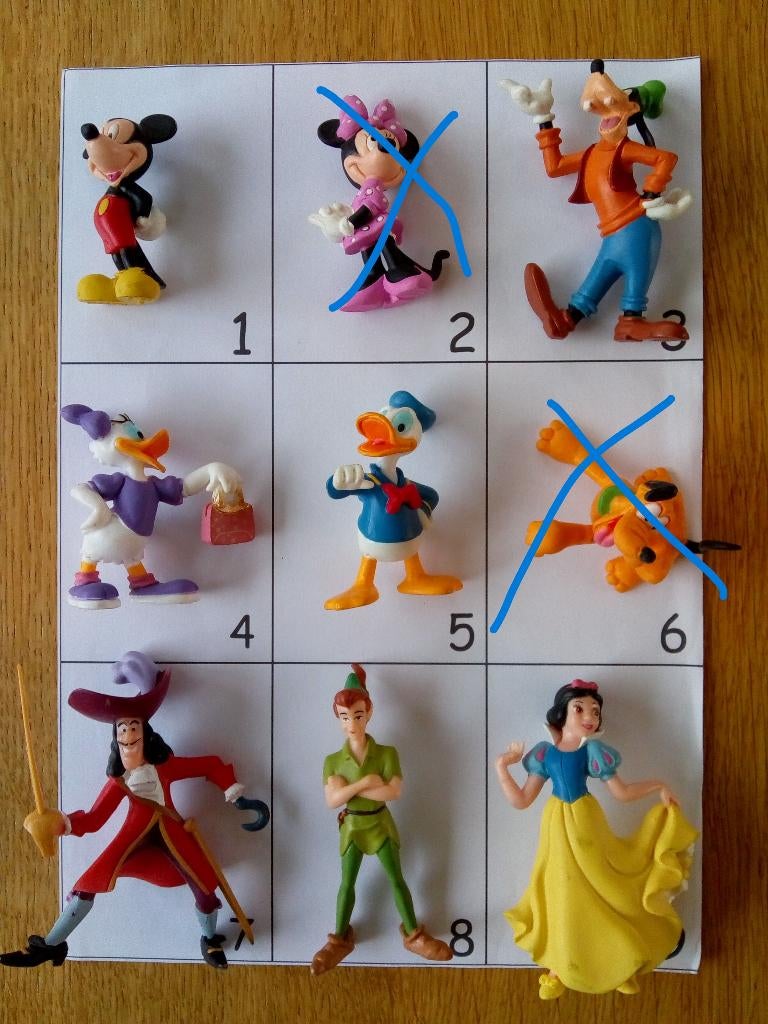 Blad A Disney figuren Bullyland, Ophalen of Verzenden, Overige figuren, Gebruikt, Beeldje of Figuurtje