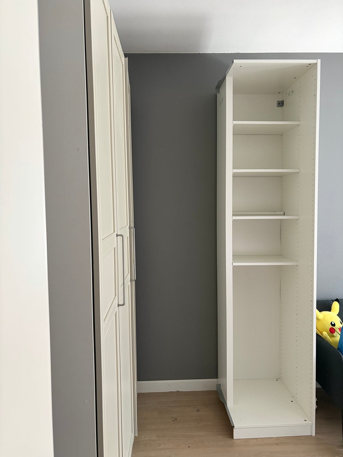 Ikea hoek Pax kast met planken - Zo goed als nieuw, Ophalen, Met plank(en), Minder dan 50 cm, 200 cm of meer