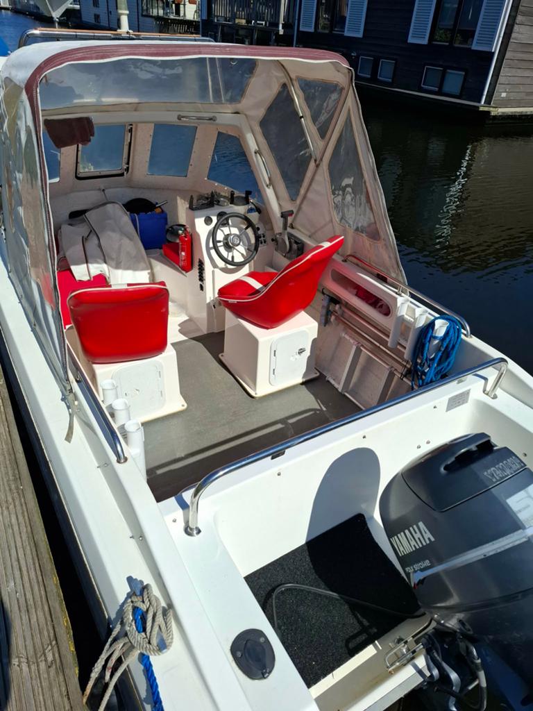 Warrior 150  met Yamaha 50 pk 4 takt+ een yam 330 rubberboot, Watersport en Boten, Motorboten en Motorjachten, Benzine, Afdekzeil