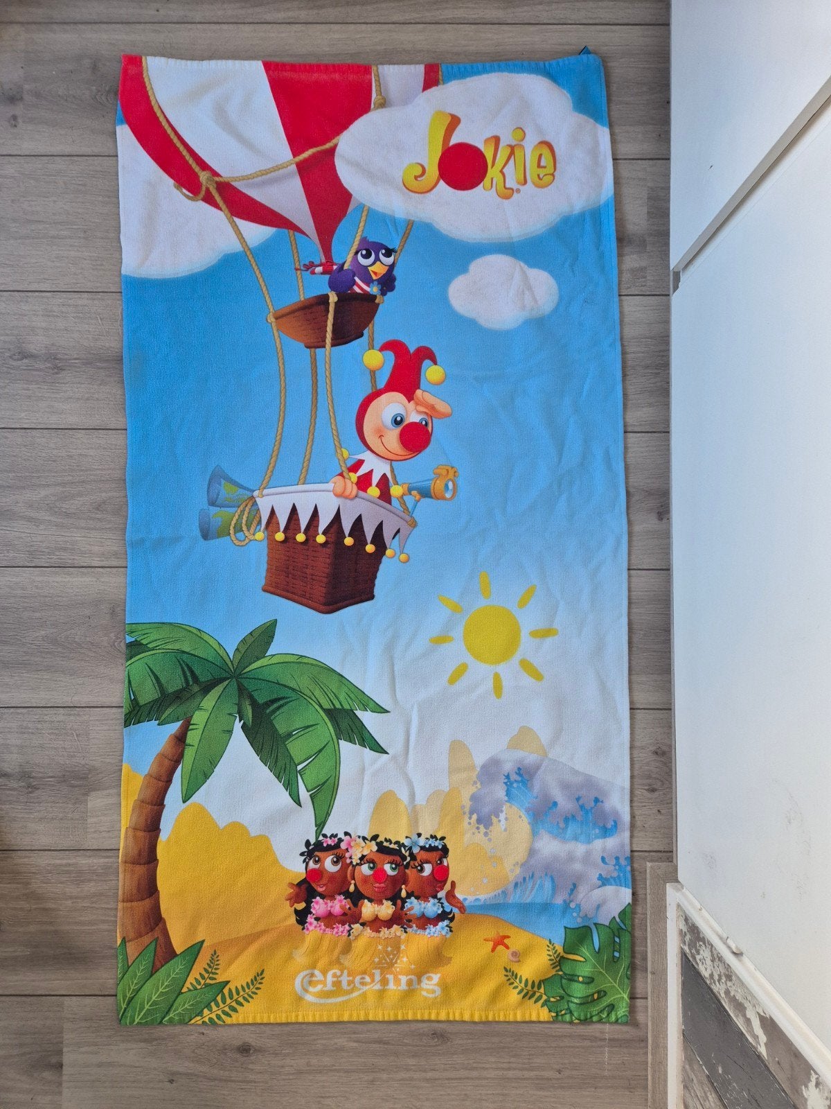 Efteling Jokie en Jet strandlaken/badhanddoek, Ophalen of Verzenden