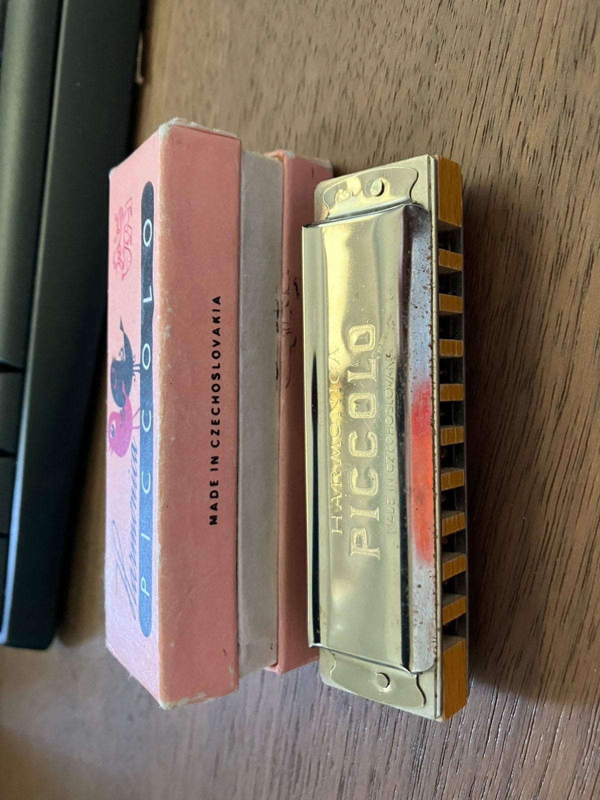 Kleine mondharmonica in originele doos, Ophalen of Verzenden, Zo goed als nieuw, C-mondharmonica