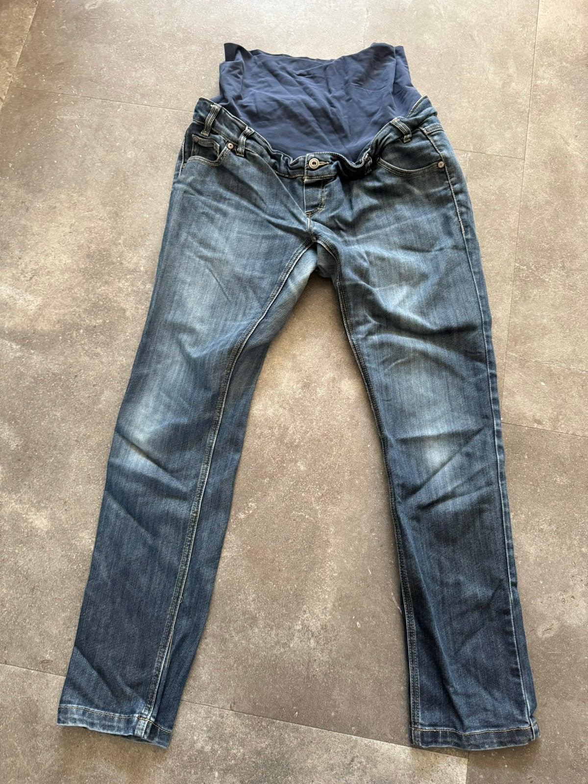 Zwangerschapsbroek, Blauw, Maat 42/44 (L), Ophalen of Verzenden, Gedragen