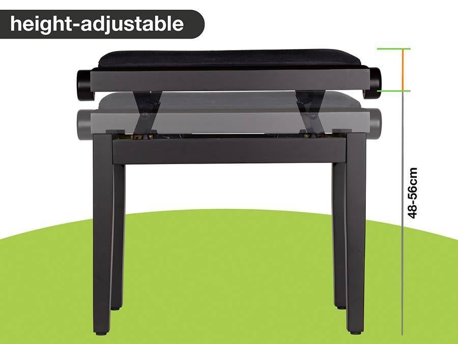 Boston PB13020 pianobank – verstelbare zitting wit velours, Muziek en Instrumenten, ., Drums of Percussie, Nieuw, Ophalen of Verzenden