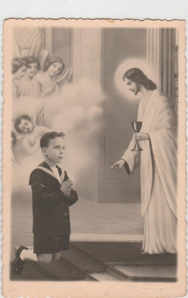 communie joke van oyen-lith 1950, Ophalen of Verzenden, Bidprentje