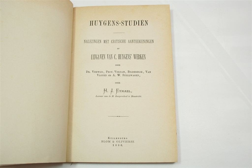 Huygens-Studiën — Constantijn Huygens, Zeldzaam 1886, Antiek en Kunst, Antiek | Boeken en Bijbels, Ophalen of Verzenden