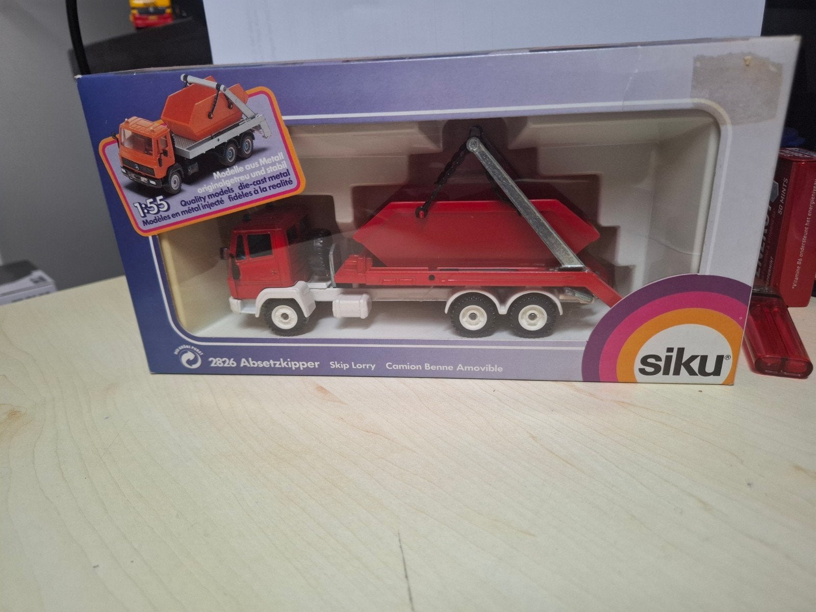 Siku 2826 Absetzkipper Skip Lorry - Nieuw in doos, Ophalen of Verzenden, Nieuw, Bus of Vrachtwagen, SIKU