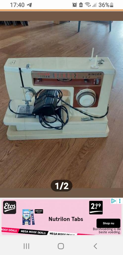 Singer Naaimachine - Vintage Model, Ophalen