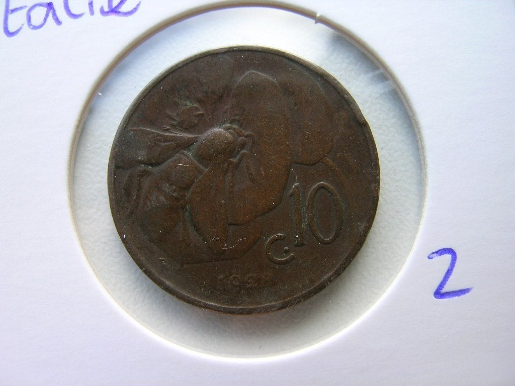 10 Centesimi 1928 Italie (nr 2), Ophalen of Verzenden, Italië, Losse munt