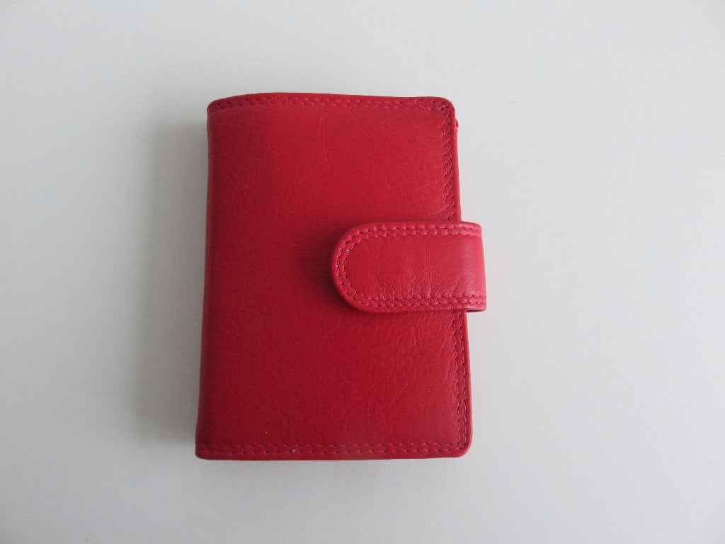Rood leren mapje voor pasjes, pasjeshouder creditcard etui, Overige merken, Ophalen of Verzenden, Zo goed als nieuw, Leer