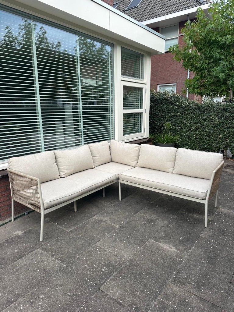 Loungeset karwei, Tuin en Terras, Ophalen, 4 zitplaatsen, Gebruikt, Loungeset