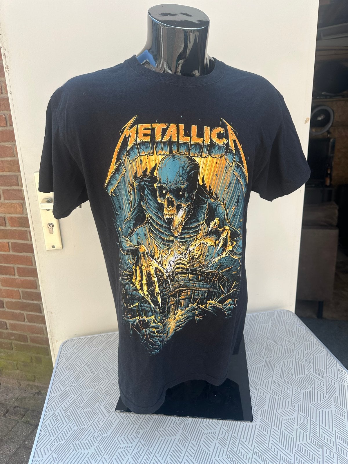 Metallica WorldWired 2017-2020 T-shirt Maat L, Ophalen of Verzenden, Zo goed als nieuw, Maat 52/54 (L), Zwart